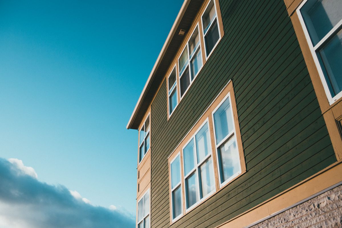 Modern home featuring James Hardie siding